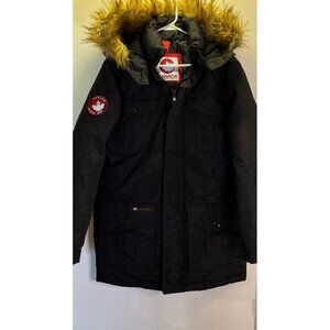 Canada weather gear black jacket (medium)‎ 33 inch length